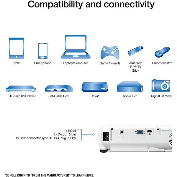 Epson  C EX3280 3LCD XGA Projector  C Refurbished