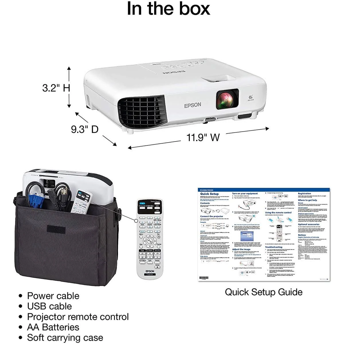 Epson  C EX3280 3LCD XGA Projector  C Refurbished