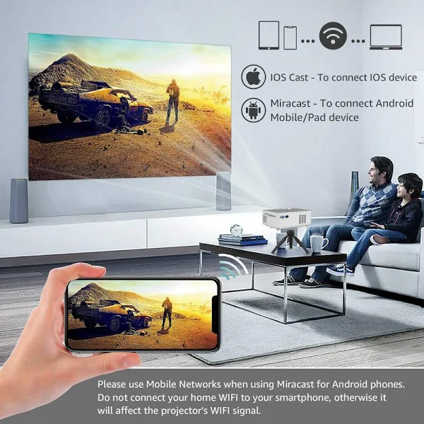 Fangor 506 HD Projector, 1080p WiFi/Bluetooth