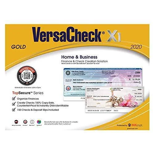 VersaCheck HP Deskjet 3755 MX MICR Check Printer and VersaCheck Gold Check Printing Software Bundle, White (3755MX)