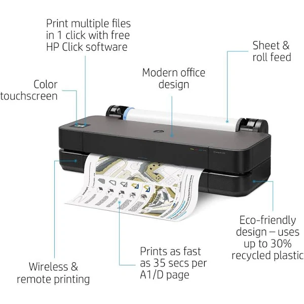 HP DesignJet T230 24∪ Large Format Wireless Plotter Printer