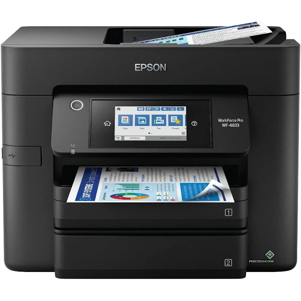 Epson WorkForce Pro Wf-4833 All-in-One Color Inkjet Printer, Copier, Scanner 每 Black 82735180