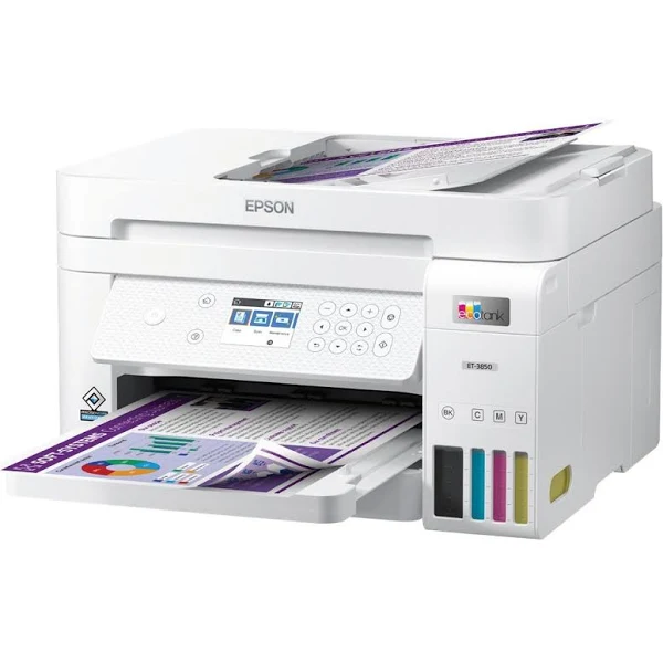 Epson EcoTank ET-3850 Wireless Color All-in-One Cartridge-Free Supertank Printer