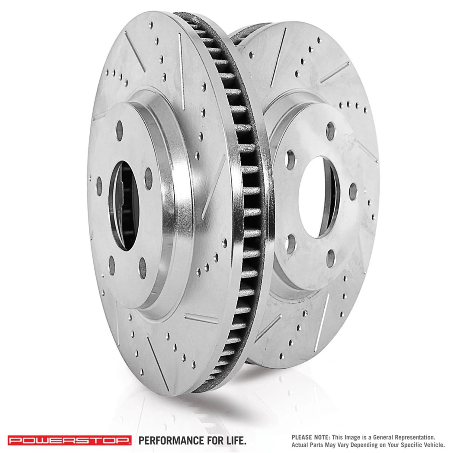 Power Stop AR8170XPR Evolution Drilled & Slotted Rotors -Front