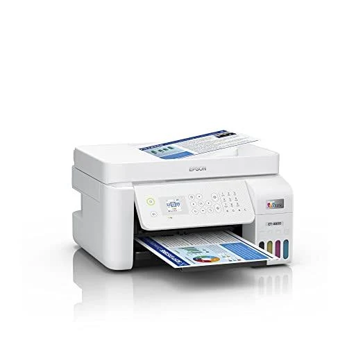 Epson Premium EcoTank 4800 Series All-in-One Color Inkjet Printer I Print Copy Scan Fax I Wireless Ethernet USB I Mobile & Voice-Activated Printing