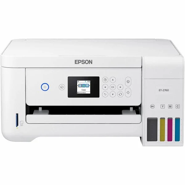 Epson Premium EcoTank 2760 All-in-One Color Inkjet Cartridge-Free Supertank Printer I Print Copy Scan I Wireless I Mobile Printing I Auto Duplex