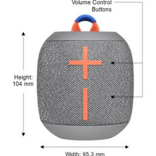 Ultimate Ears Wonderboom 2 Portable Bluetooth Speaker Crushed Ice Gray