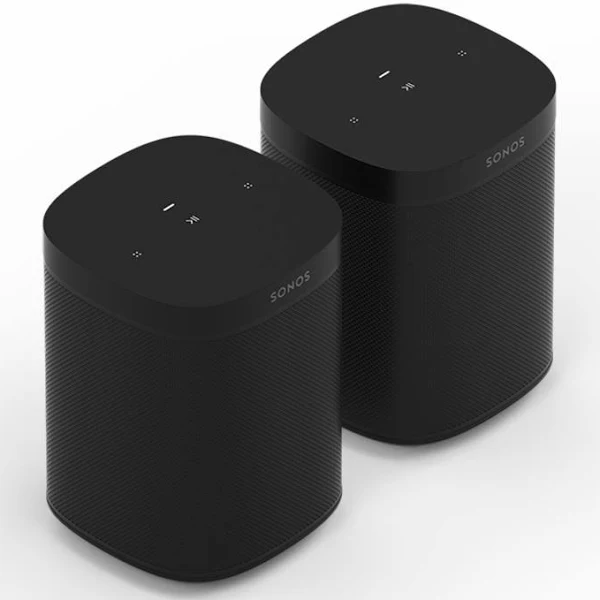 Sonos Two Room Set with One SL Wireless Streaming Speaker (Black)