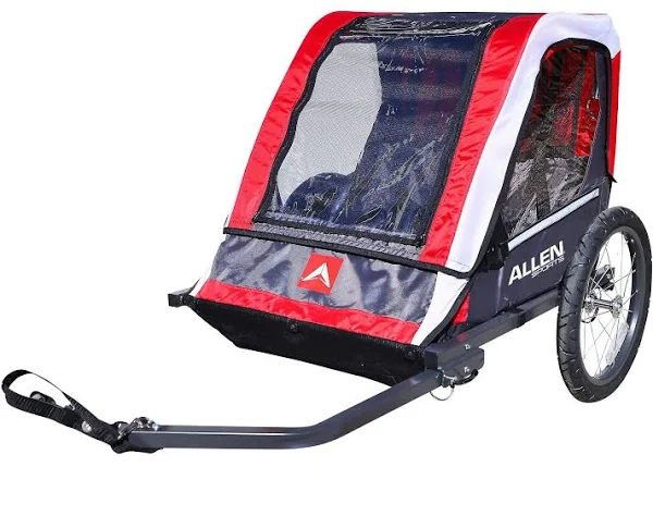 Allen Sports Deluxe 2 Child Steel Bicycle Trailer Red