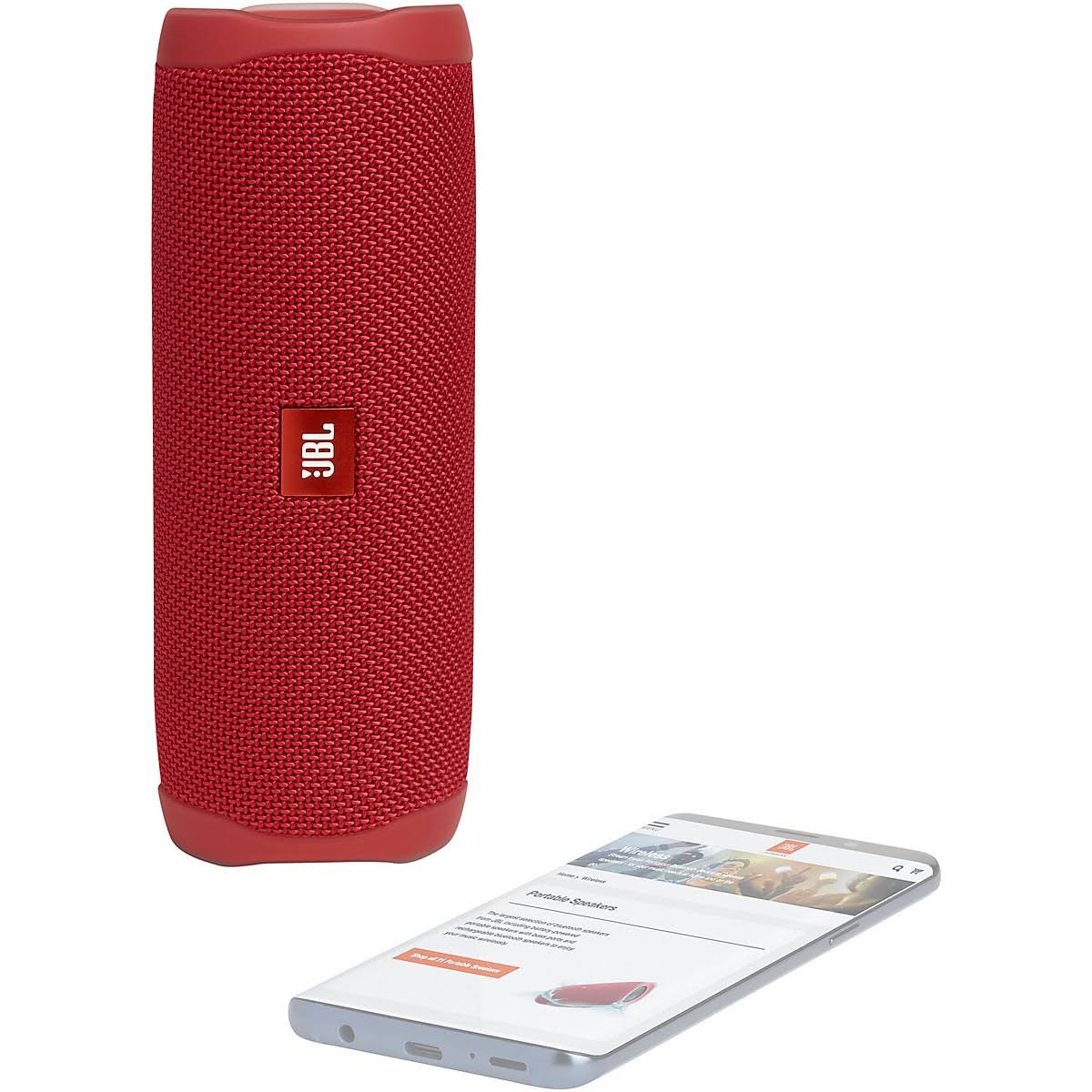 JBL Flip 5 Portable Waterproof Bluetooth Speaker 每 Fiesta Red