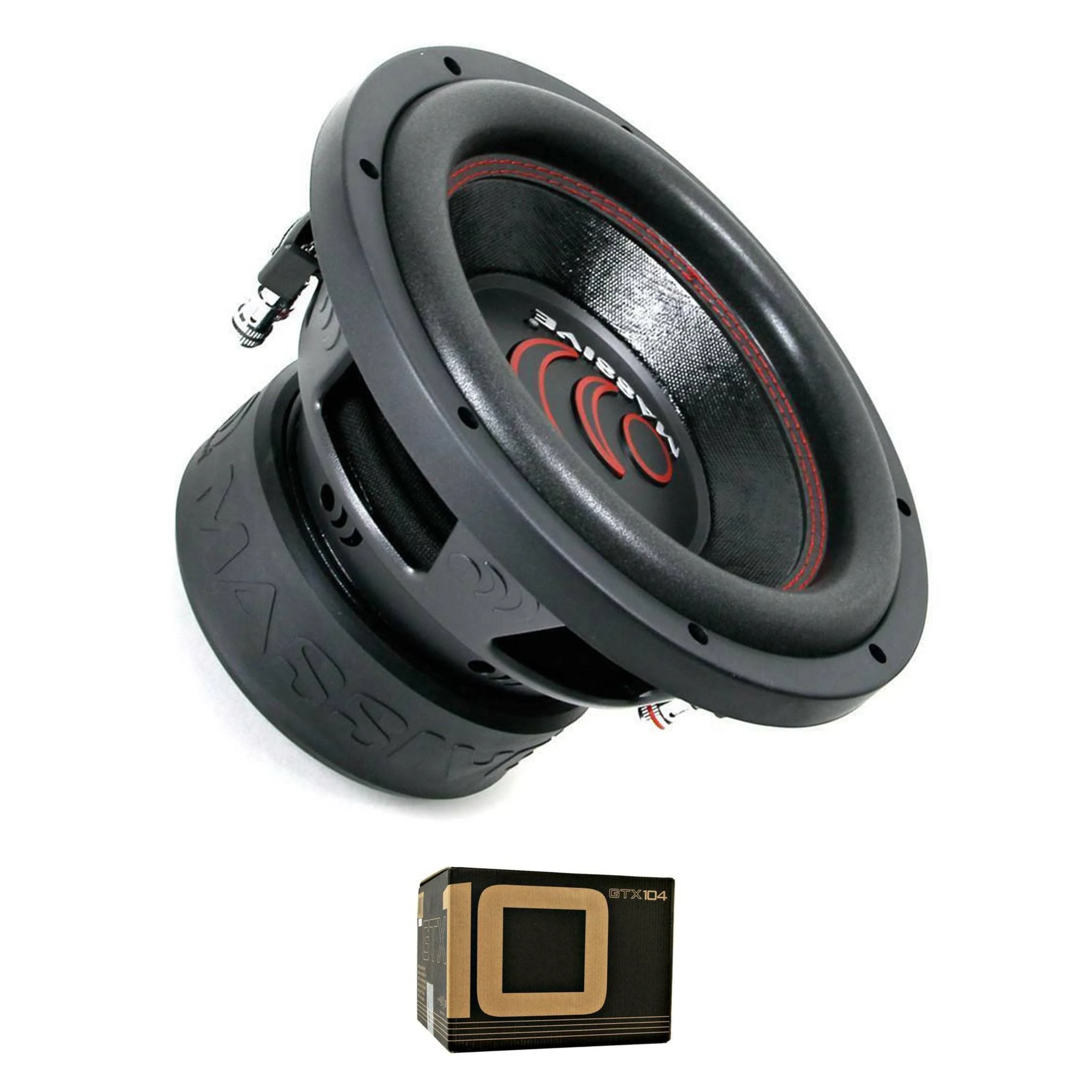 Massive GTX104 1400 Watts 10∪ Dual 4 Ohm Car Audio Subwoofer