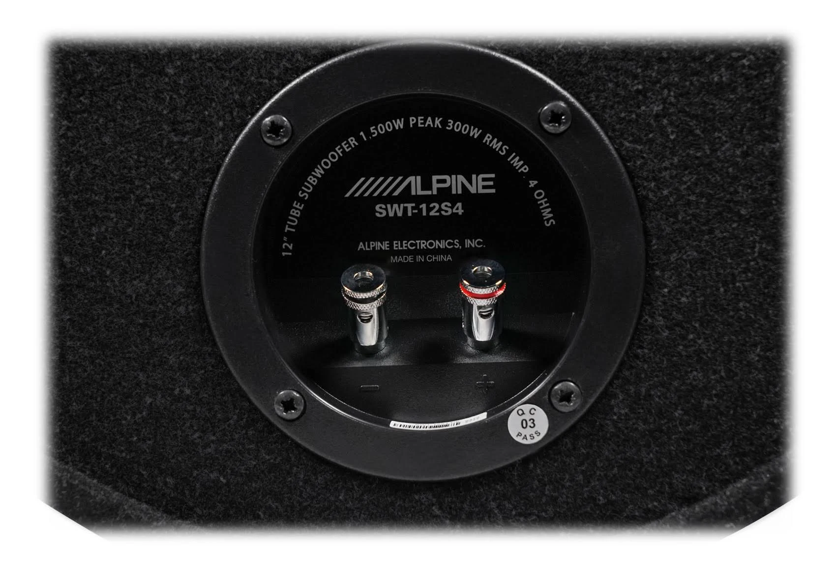 Alpine SWT-12S4 1500W Max (300W RMS) Single 12∪ Sealed Subwoofer Tube Enclosure