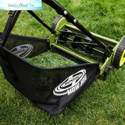 Sun Joe Mj500m Manual Reel Mower W/Grass Catcher 16 inch