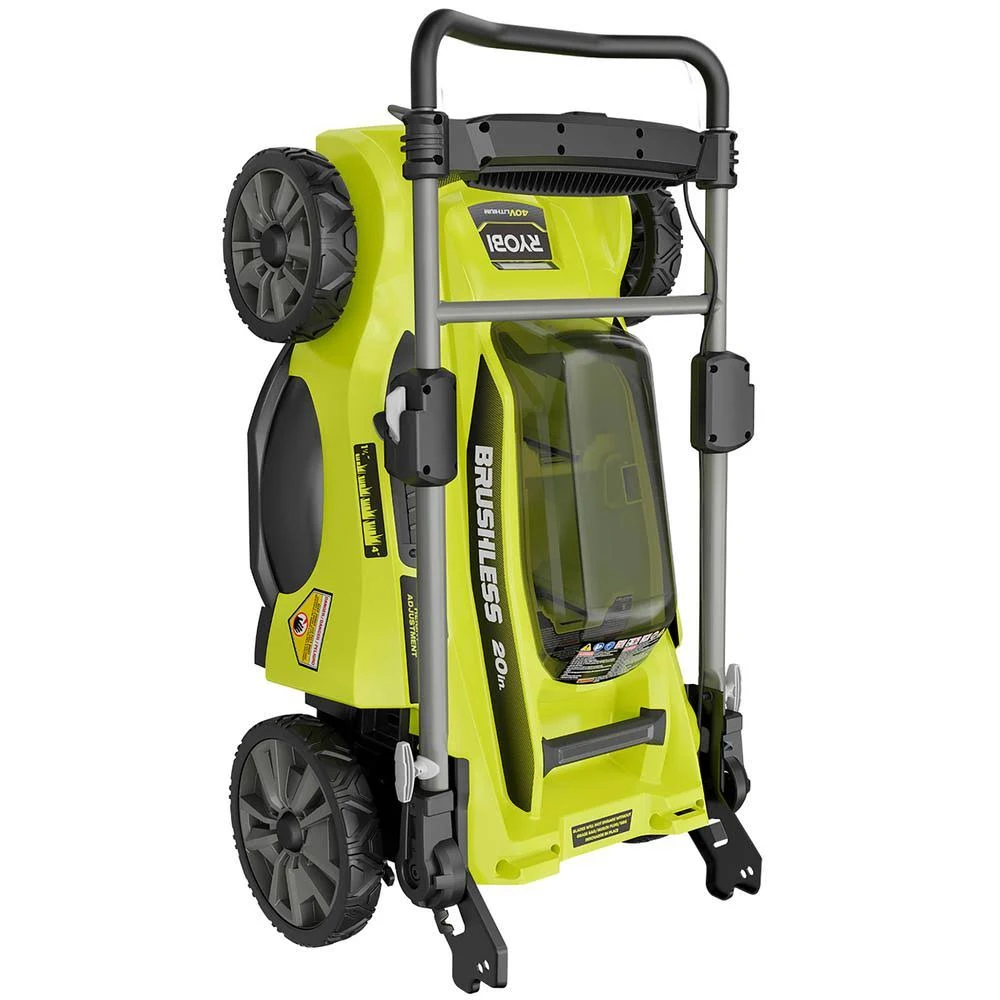 Ryobi 40V Brushless 20 in. Cordless Battery Walk Behind Push Lawn Mower with (2) 6.0 Ah Batteries and Charger