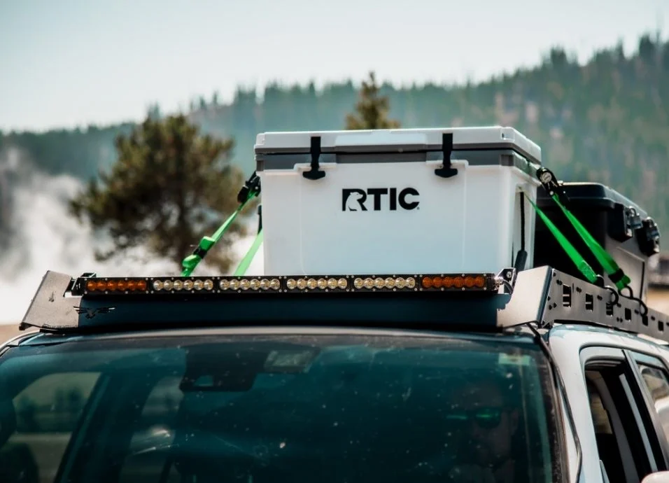 RTIC 52 Quart Ultra-Light Hard Cooler, White & Grey, Lightweight, Heavy Duty Rope Handles, T-Latch Closure