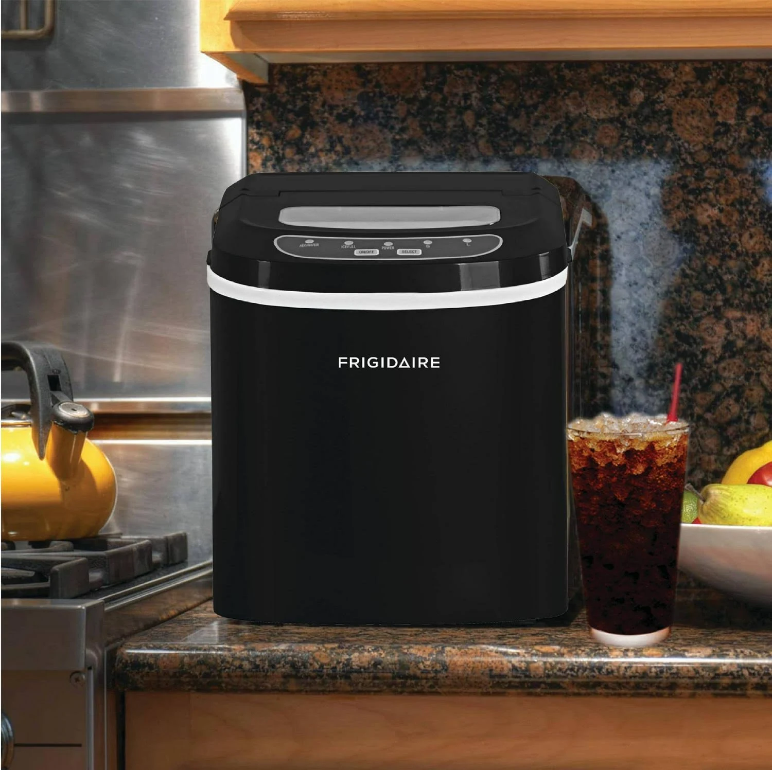 Frigidaire 26lb. Portable Countertop Ice Maker, Black Efic108