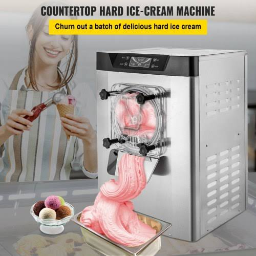 Vevor Commercial Frozen Hard Ice Cream Machine Maker 20 L/H Yogurt Ice Cream Maker