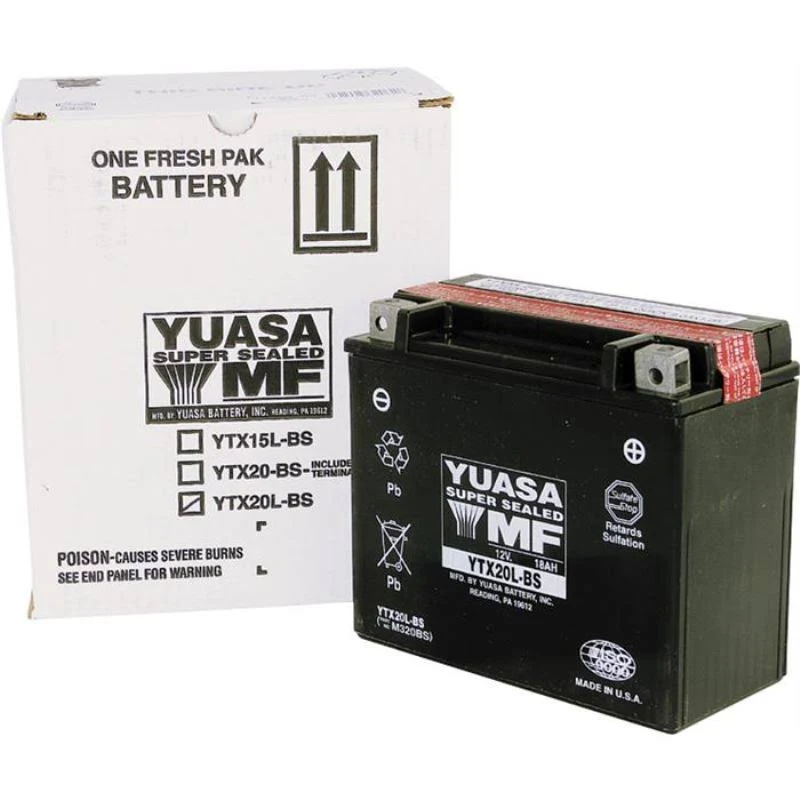 Yuasa Battery Ytx20l-bs Maintenance Free