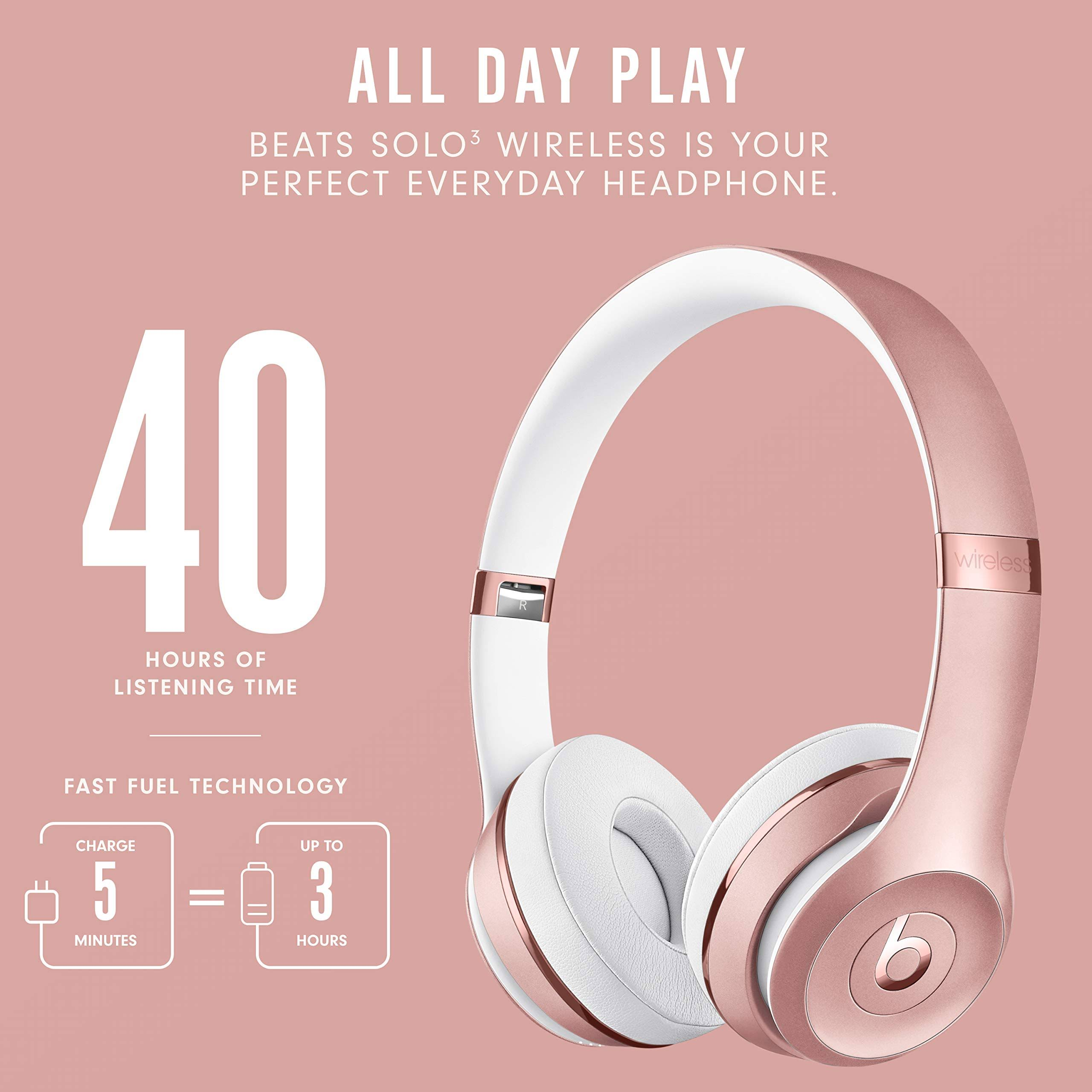 Beats by Dr. Dre Solo3 Wireless On-Ear Headphones Rose Gold