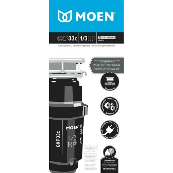 Moen GXP33C GX Pro Series 1/3 HP Garbage Disposal