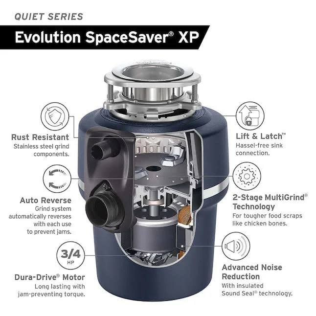 Insinkerator Evolution 3/4-HP Continuous Feed Noise Insulation Garbage Disposal