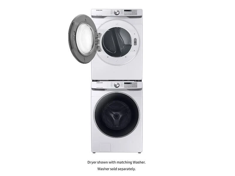 Samsung DVE45T6200W 7.5 Cu. ft. White Smart Electric Front Load Dryer with Steam Sanitize+