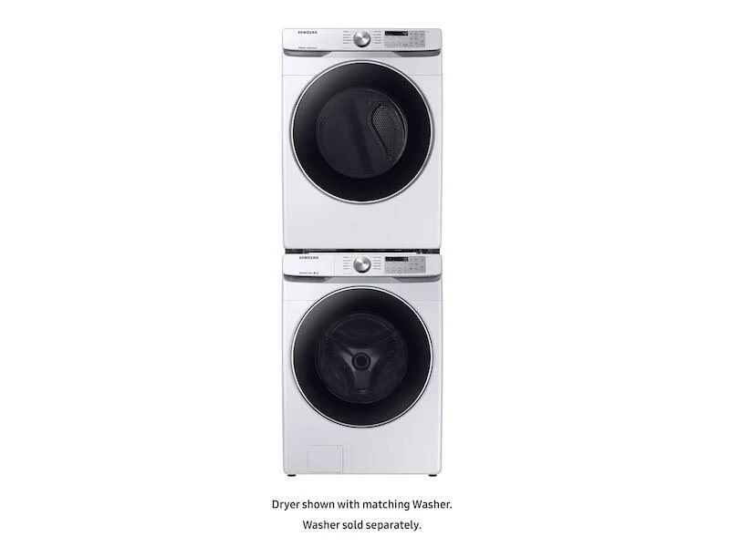 Samsung DVE45T6200W 7.5 Cu. ft. White Smart Electric Front Load Dryer with Steam Sanitize+