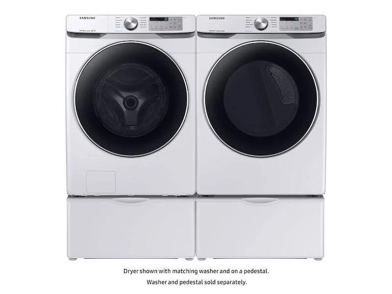 Samsung DVE45T6200W 7.5 Cu. ft. White Smart Electric Front Load Dryer with Steam Sanitize+