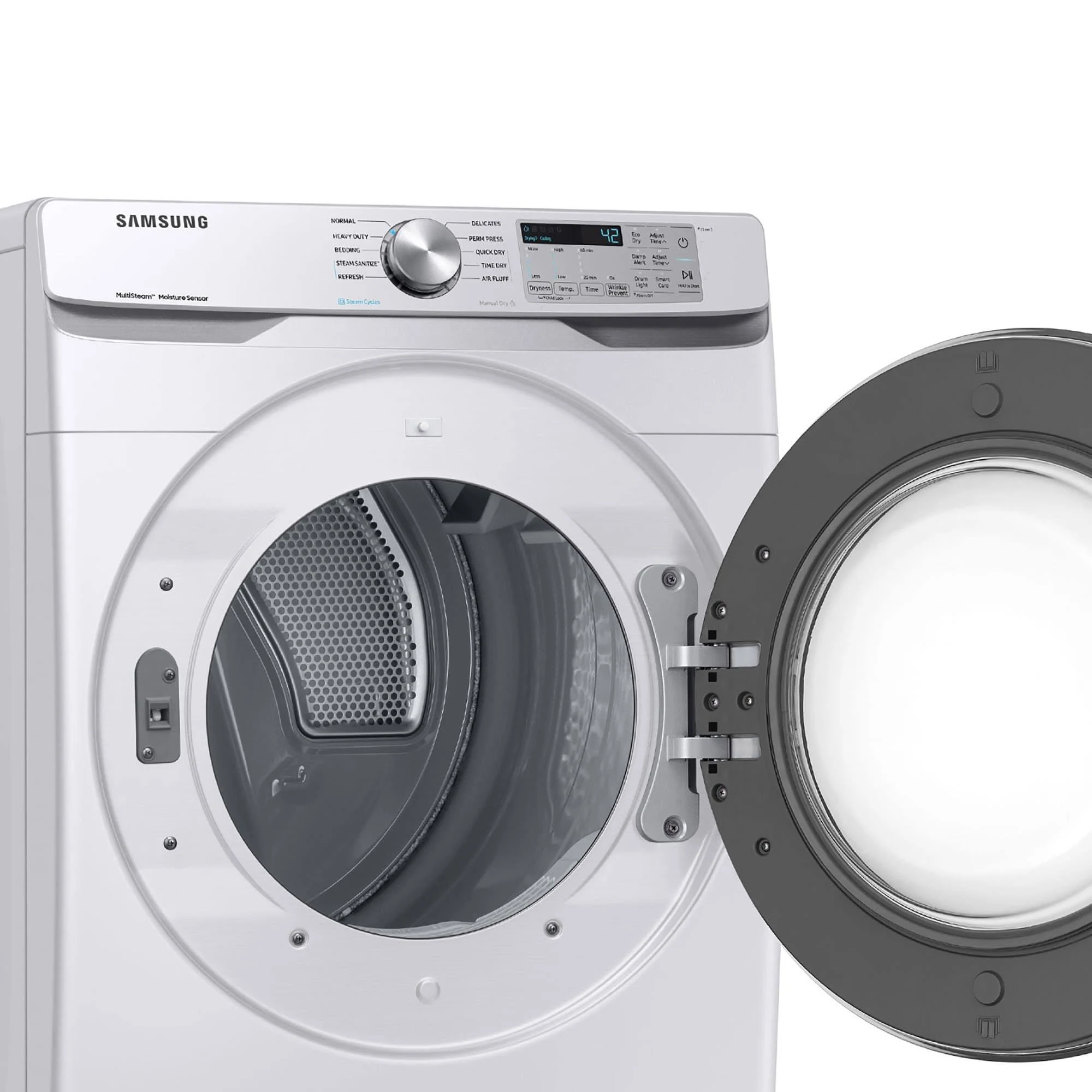 Samsung DVE45T6200W 7.5 Cu. ft. White Smart Electric Front Load Dryer with Steam Sanitize+