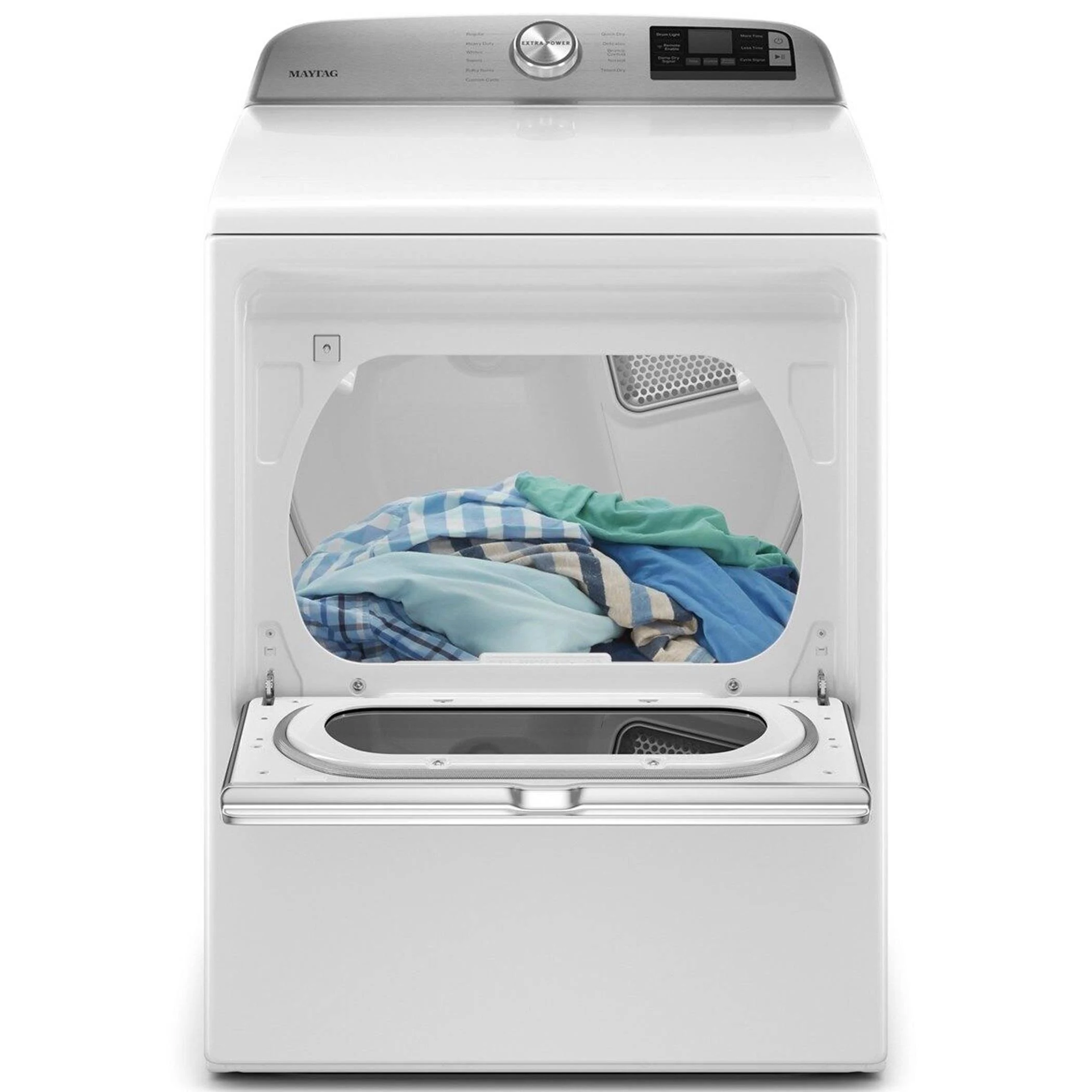 Maytag Smart Top Load Electric Dryer with Extra Power Button 每 7.4 Cu. ft. MED6230HW 每 White