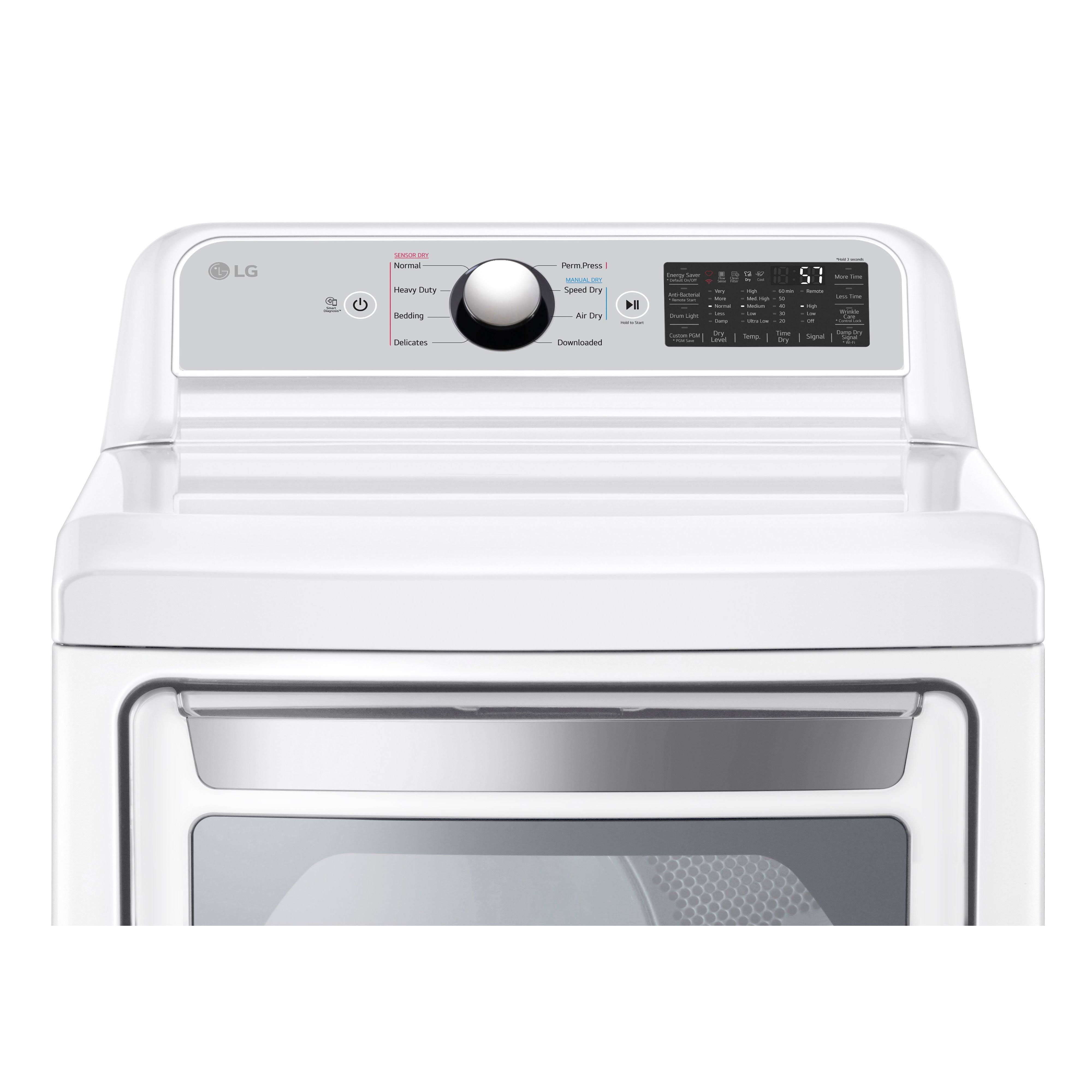 LG DLE7400WE 7.3 Cu. ft. Ultra Large Capacity Rear Control Electric Dryer with EasyLoad Door 每 White