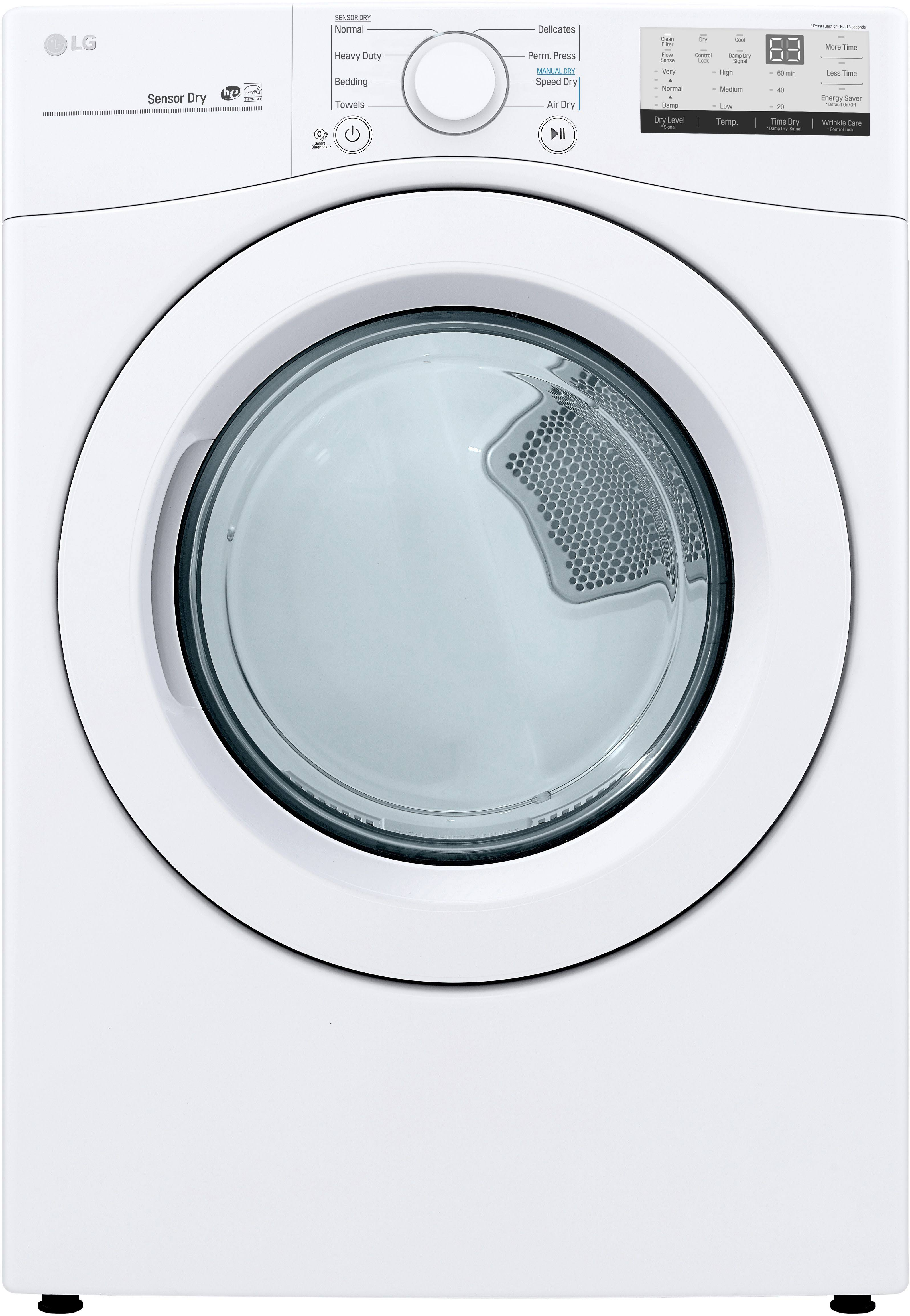 LG DLE3400W 7.4 Cu ft Electric Dryer 每 White