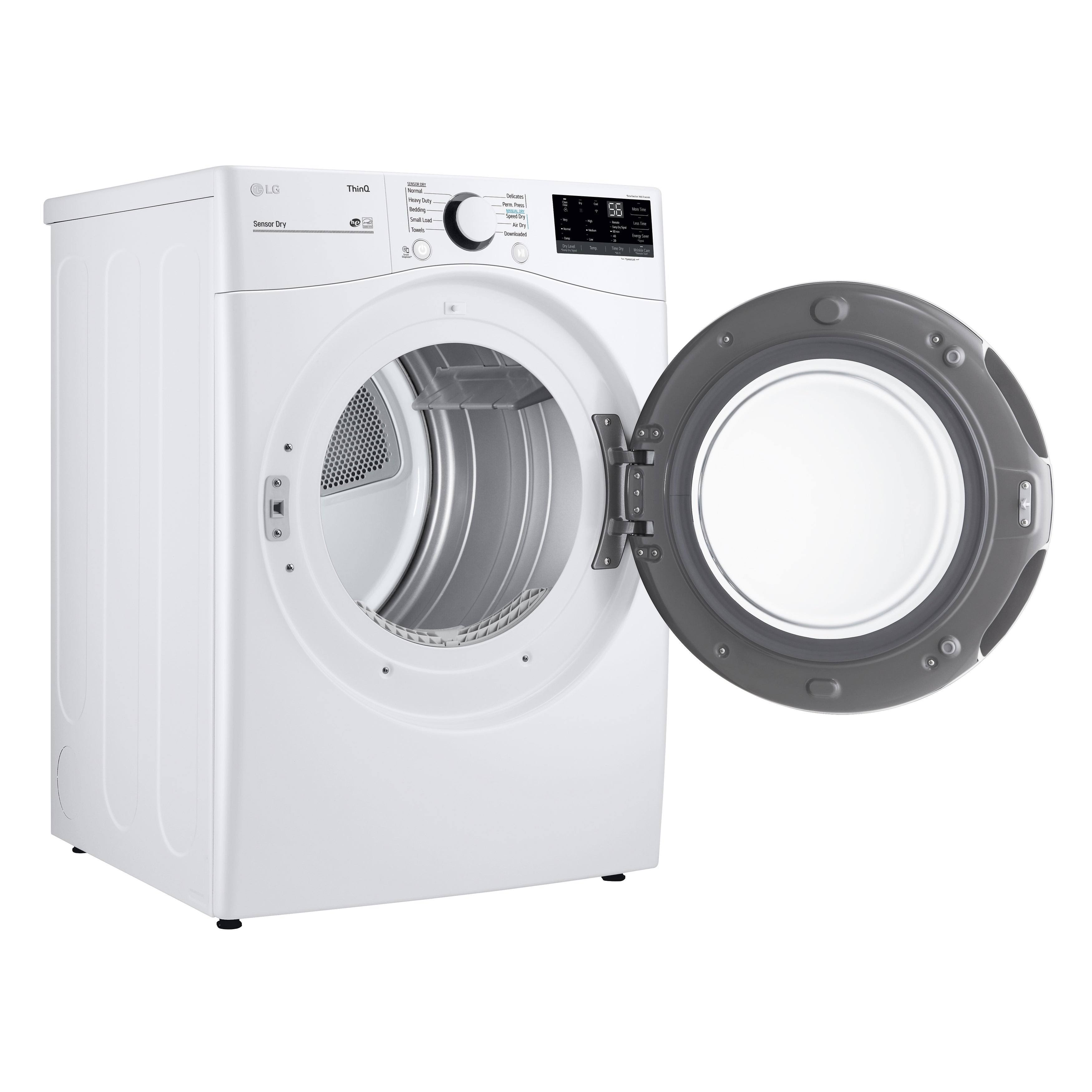 LG 7.4 Cu. ft. Ultra Large Capacity Smart Wi-Fi Enabled White Front Load Electric Dryer with