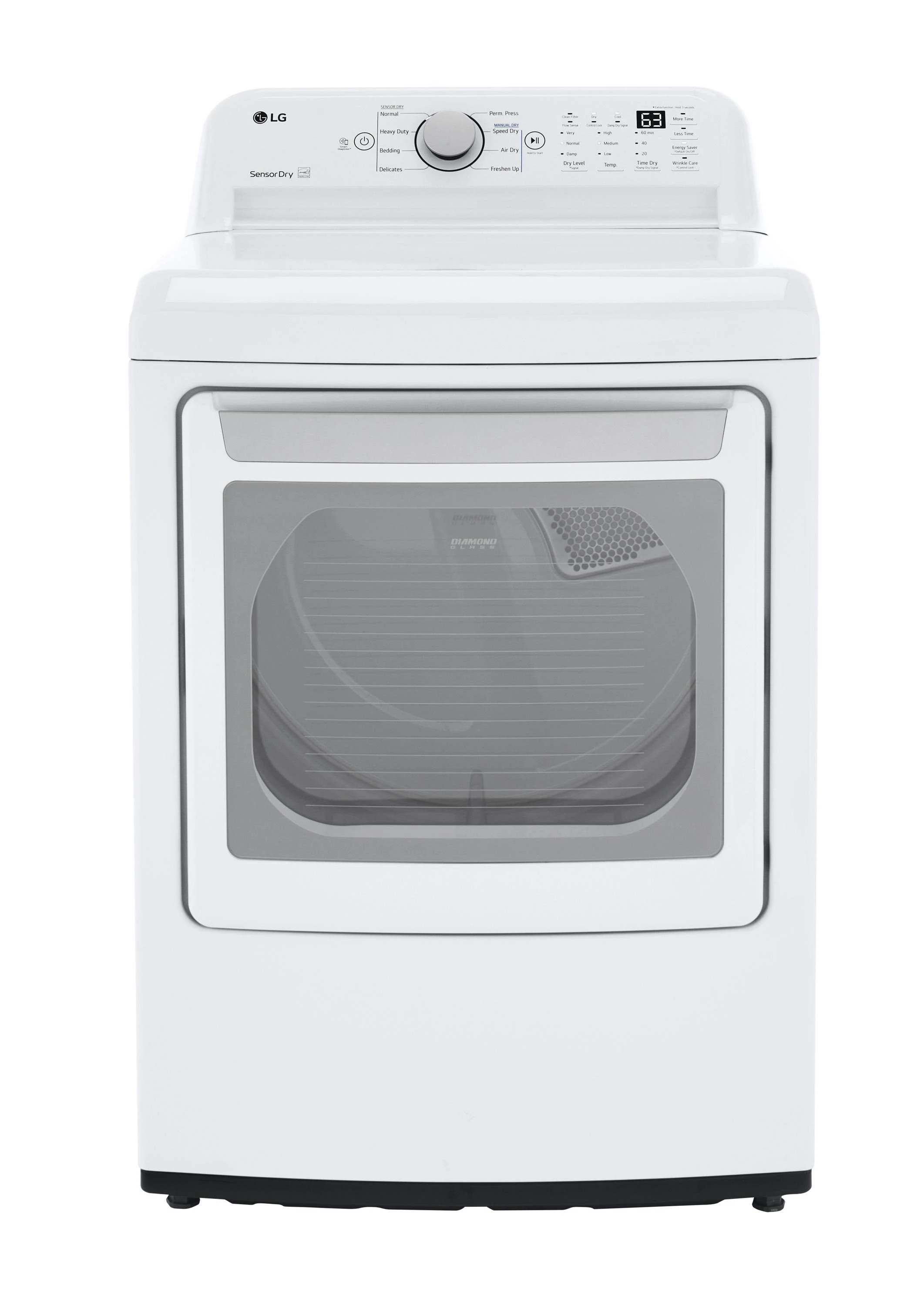 LG 每 7.3 Cu ft Electric Dryer with Sensor Dry 每 White