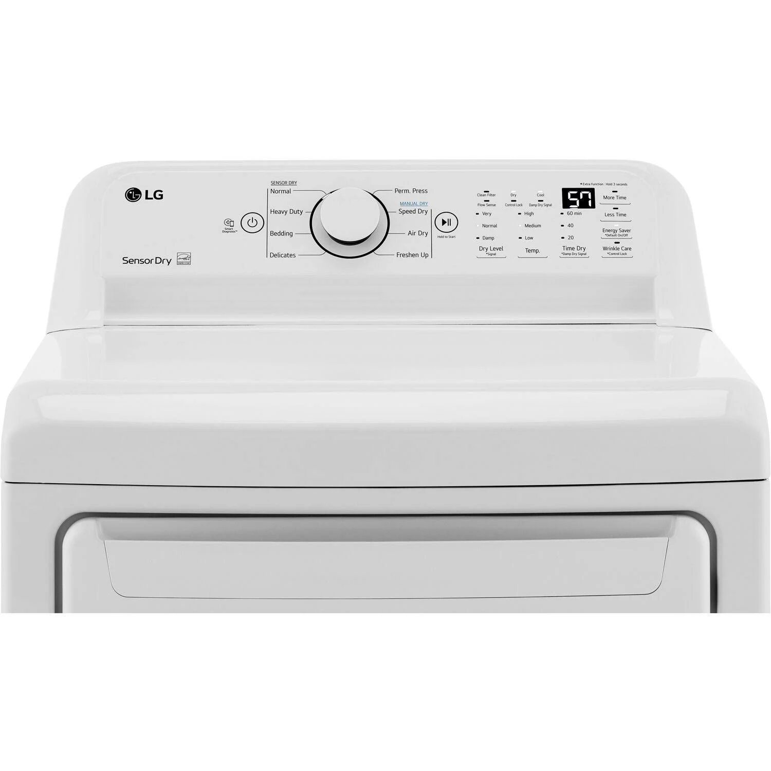 DLG7001W LG 7.3 Cu. ft. Ultra Large Capacity Gas Dryer with Sensor Dry