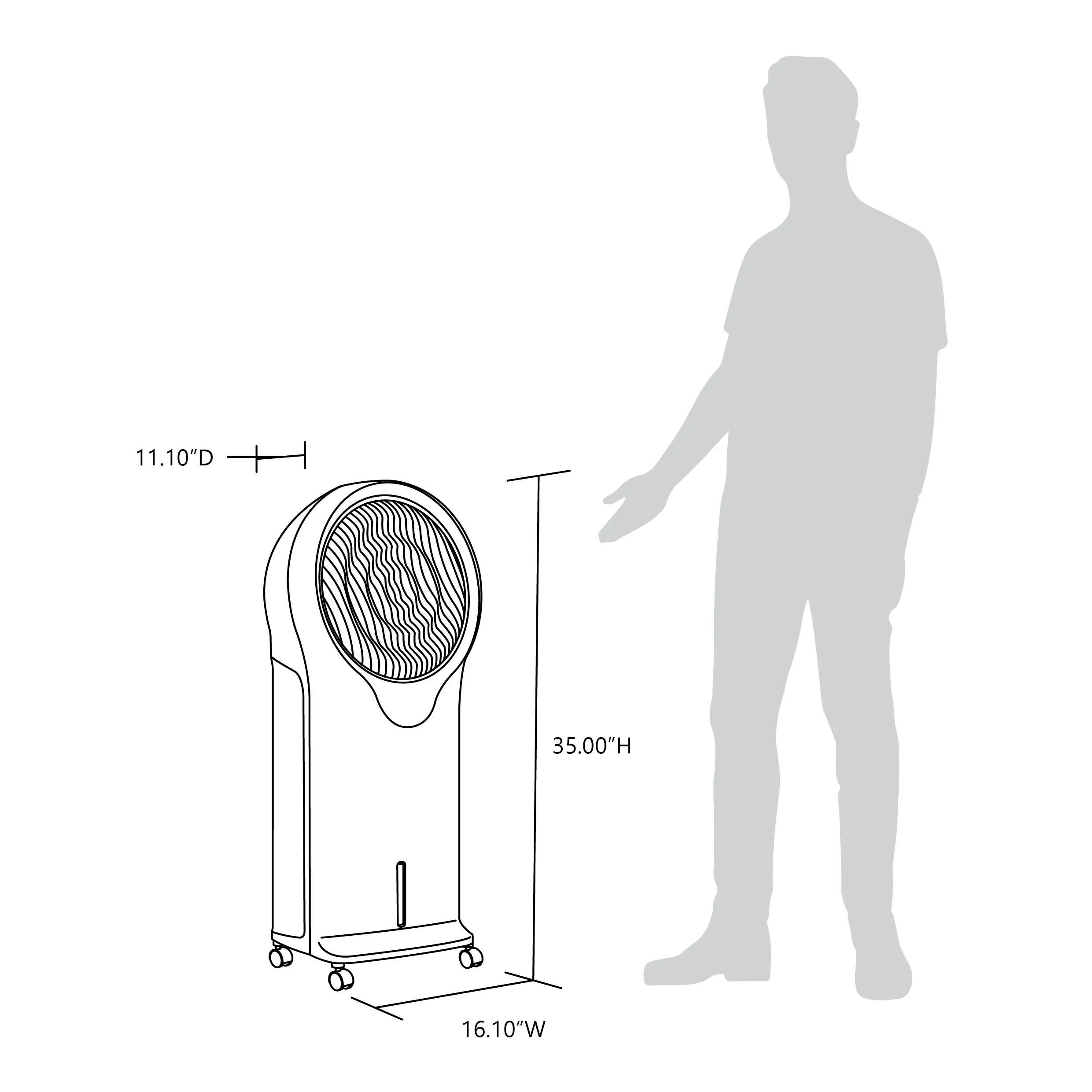 NewAir Evaporative Air Cooler and Portable Cooling Fan, 470 CFM