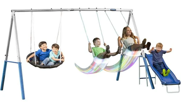 XDP Recreation Firefly Metal Swing Set with LED Swing SEATS