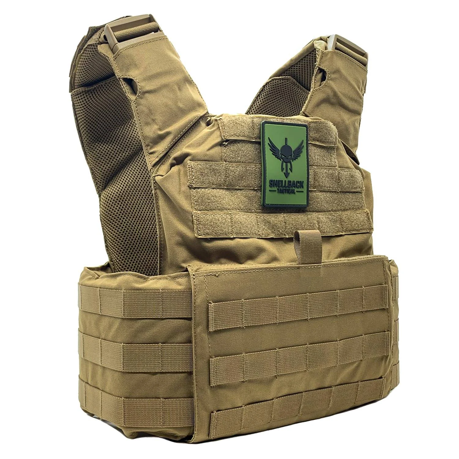 Shellback Tactical Skirmish Plate Carrier Shooter and SAPI Coyote One Size SBT-9020-CT
