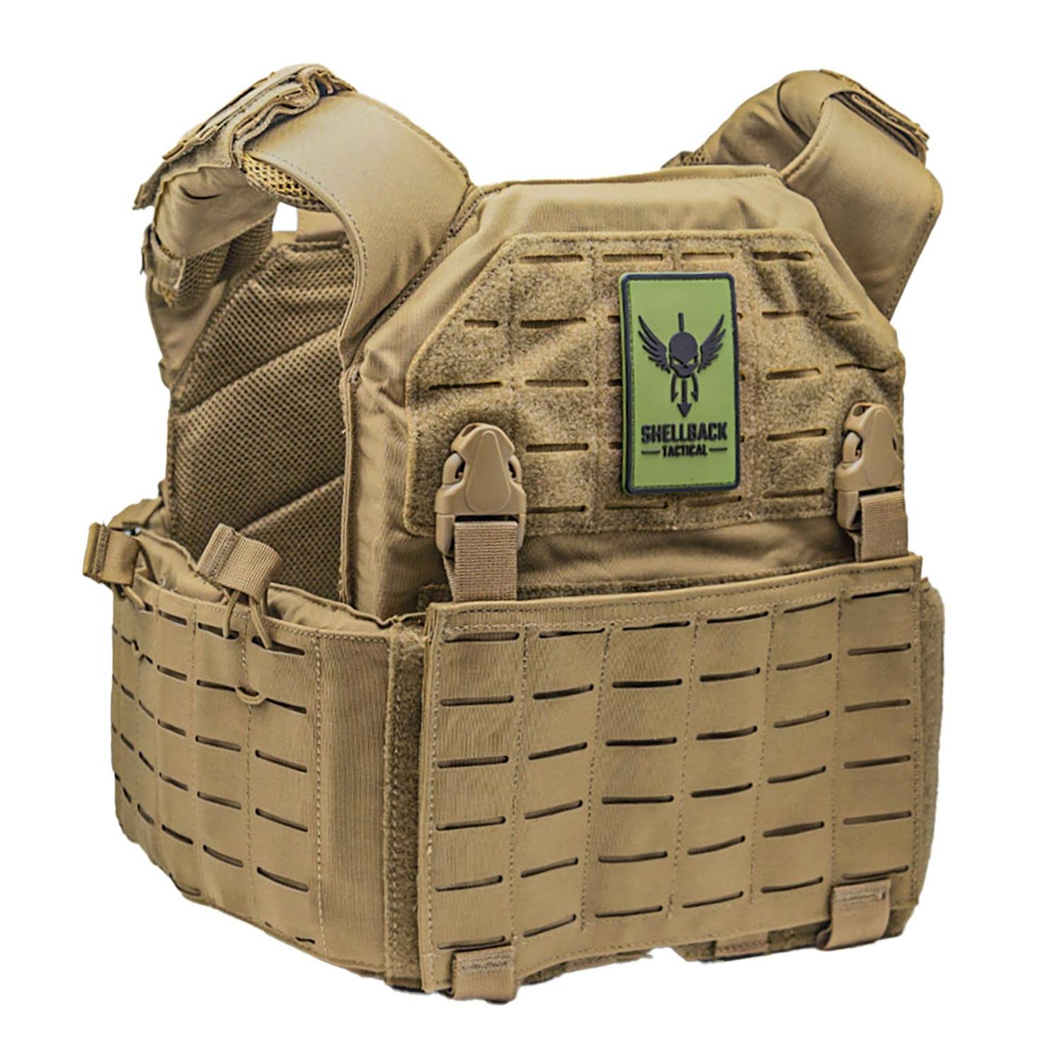 Shellback Tactical Rampage 2.0 Plate Carrier Shooter and SAPI Coyote One Size SBT-9031-CT