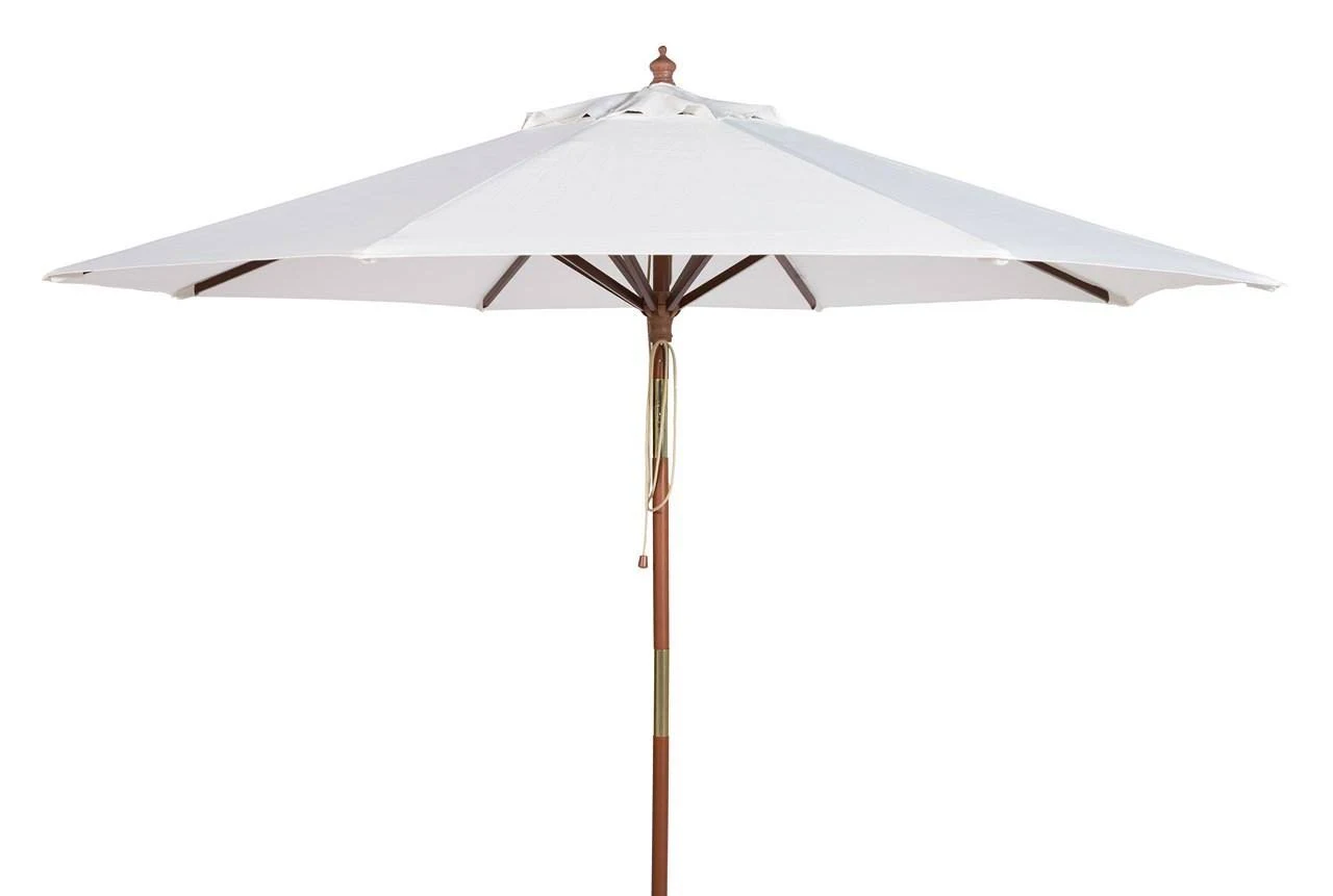Safavieh Cannes 9 ft White Wooden Outdoor Umbrella