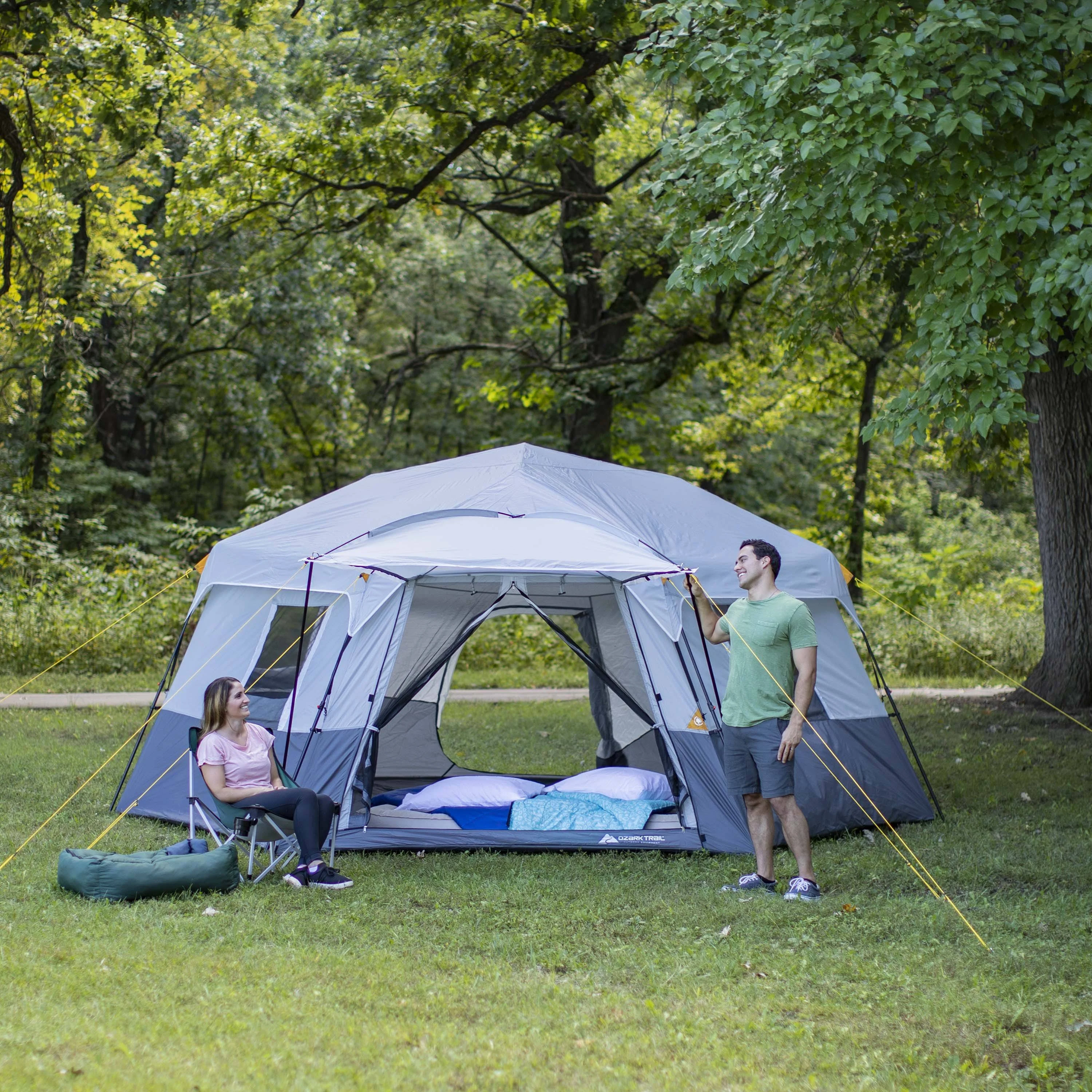 Ozark Trail 17′ x 15′ Person Instant Hexagon Cabin Tent, Sleeps 11