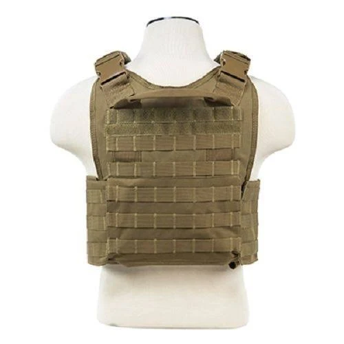 NcSTAR Plate Carrier Vest with 10″ x 12″ Soft Panels Tan