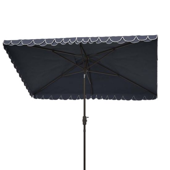 Elegant 6.5X10 Rect Umbrella in Navy and White