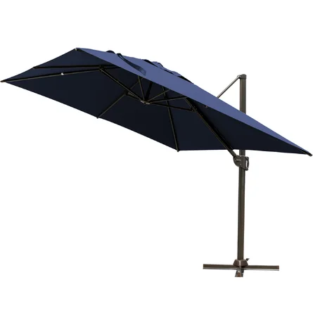 Cowie 10′ Square Cantilever Umbrella Freeport Park Fabric Color: Navy