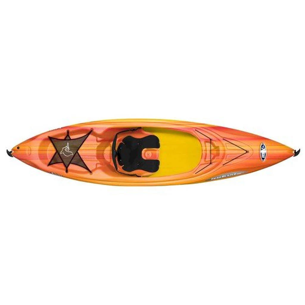 Pelican Trailblazer 100 NXT Kayak, Fade Red Yellow