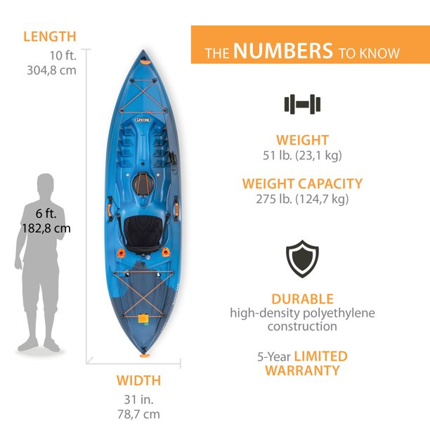 Lifetime Tamarack Angler 10 ft Fishing Kayak (Paddle Included), 91030