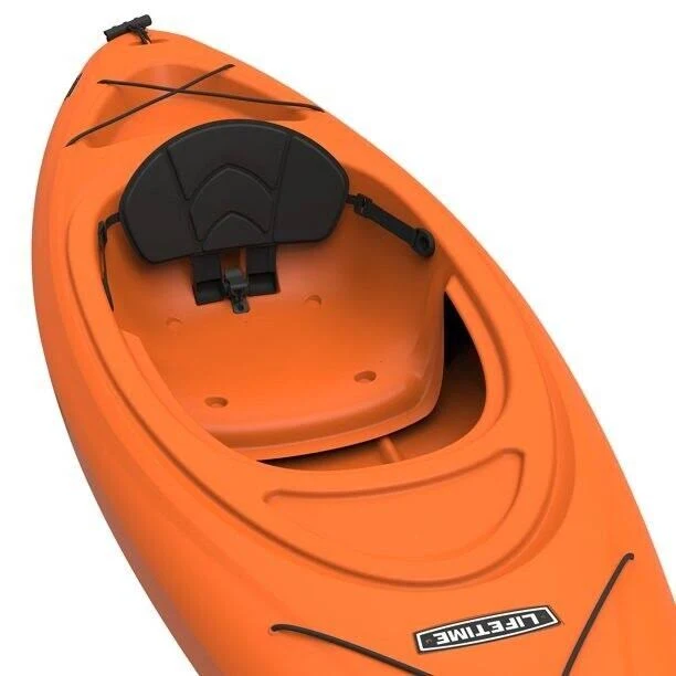 Lifetime Pacer 8 Ft Sit-in Kayak W/ Paddle Orange 1 Person Fishing