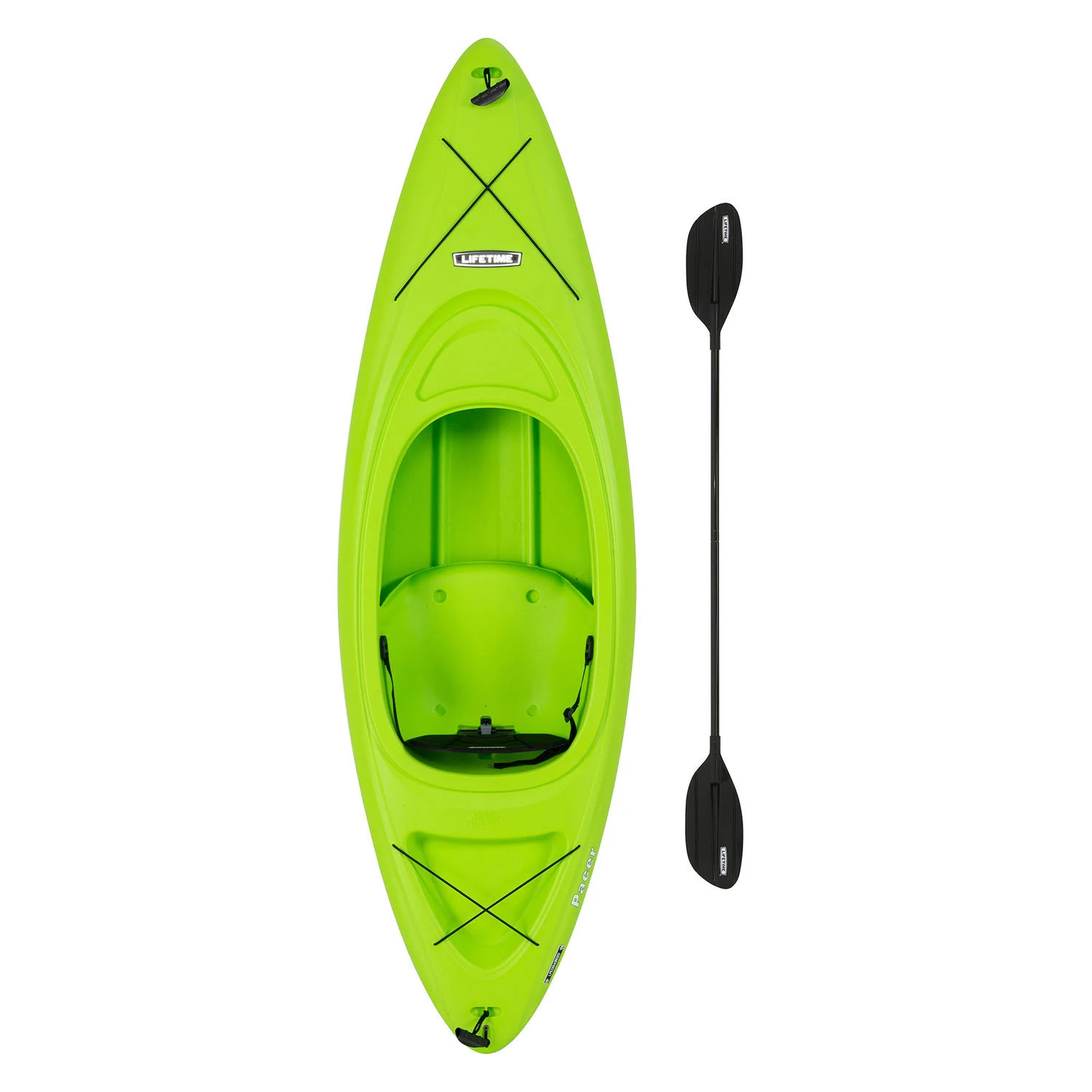 Lifetime Pacer 8 Ft Sit-in Fishing Kayak W/paddle Green/orange/teal
