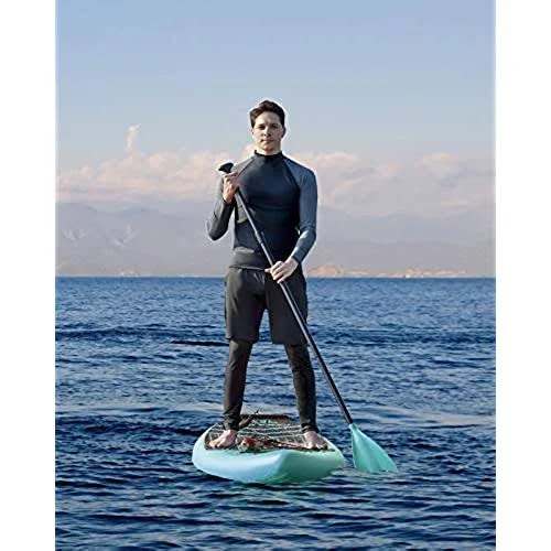 Cooyes Inflatable Stand Up Paddle Board 10.6 ft with Premium Sup Accessories and Backpack, Non Slip Deck, Waterproof Bag, Leash, Paddle and Hand Pump