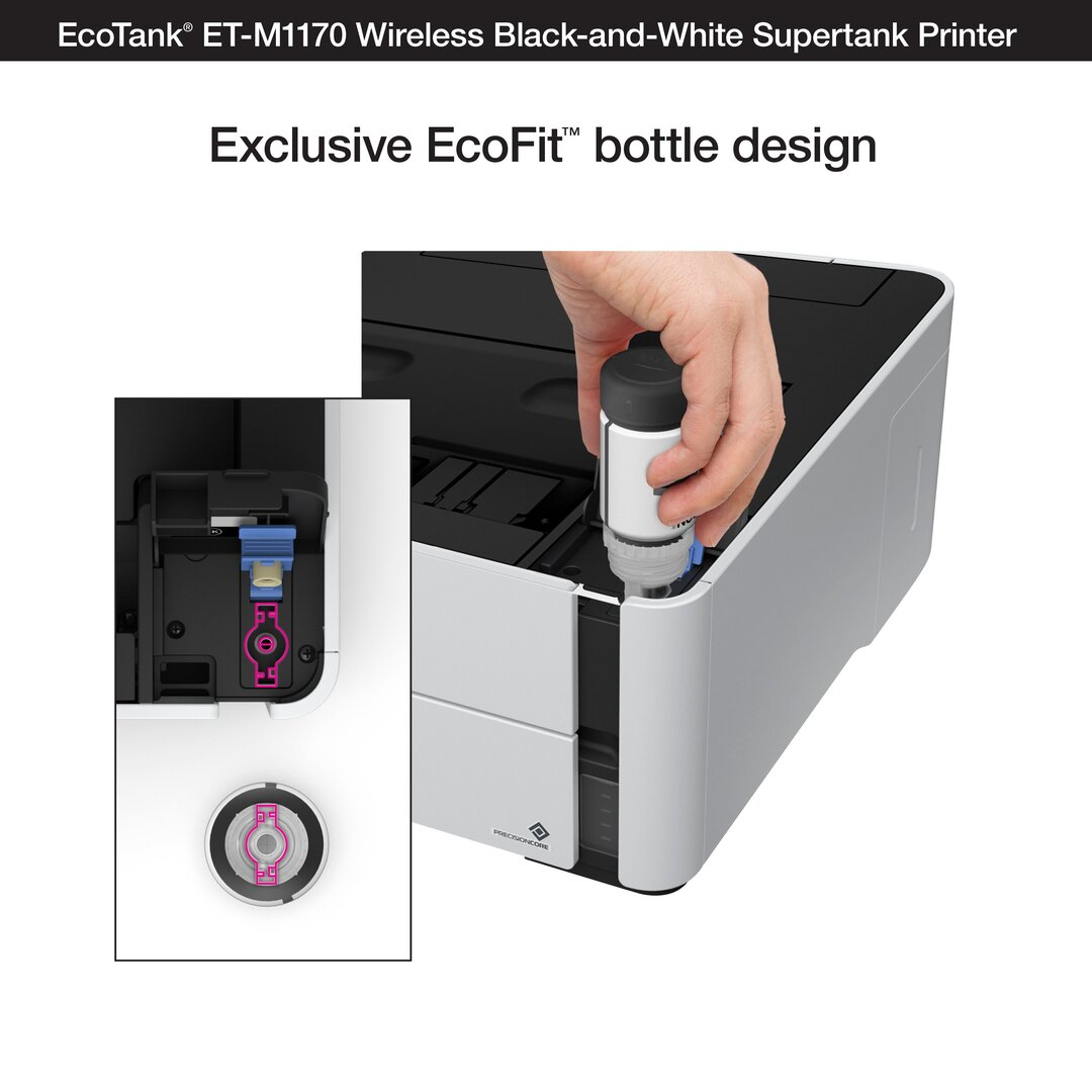 Epson - EcoTank ET-M1170 Wireless Monochrome Supertank Printer